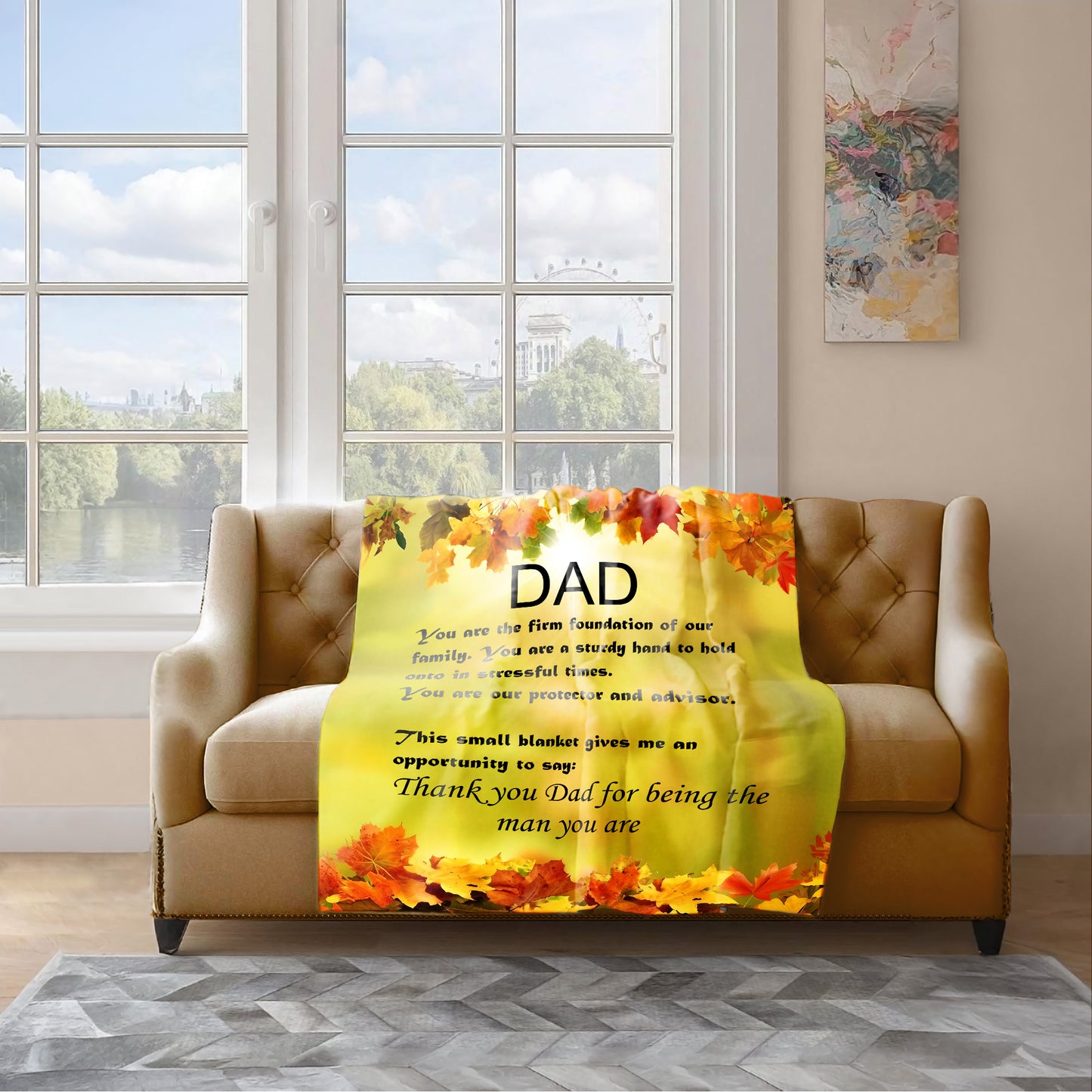 Dad Light Weight Fleece Blanket