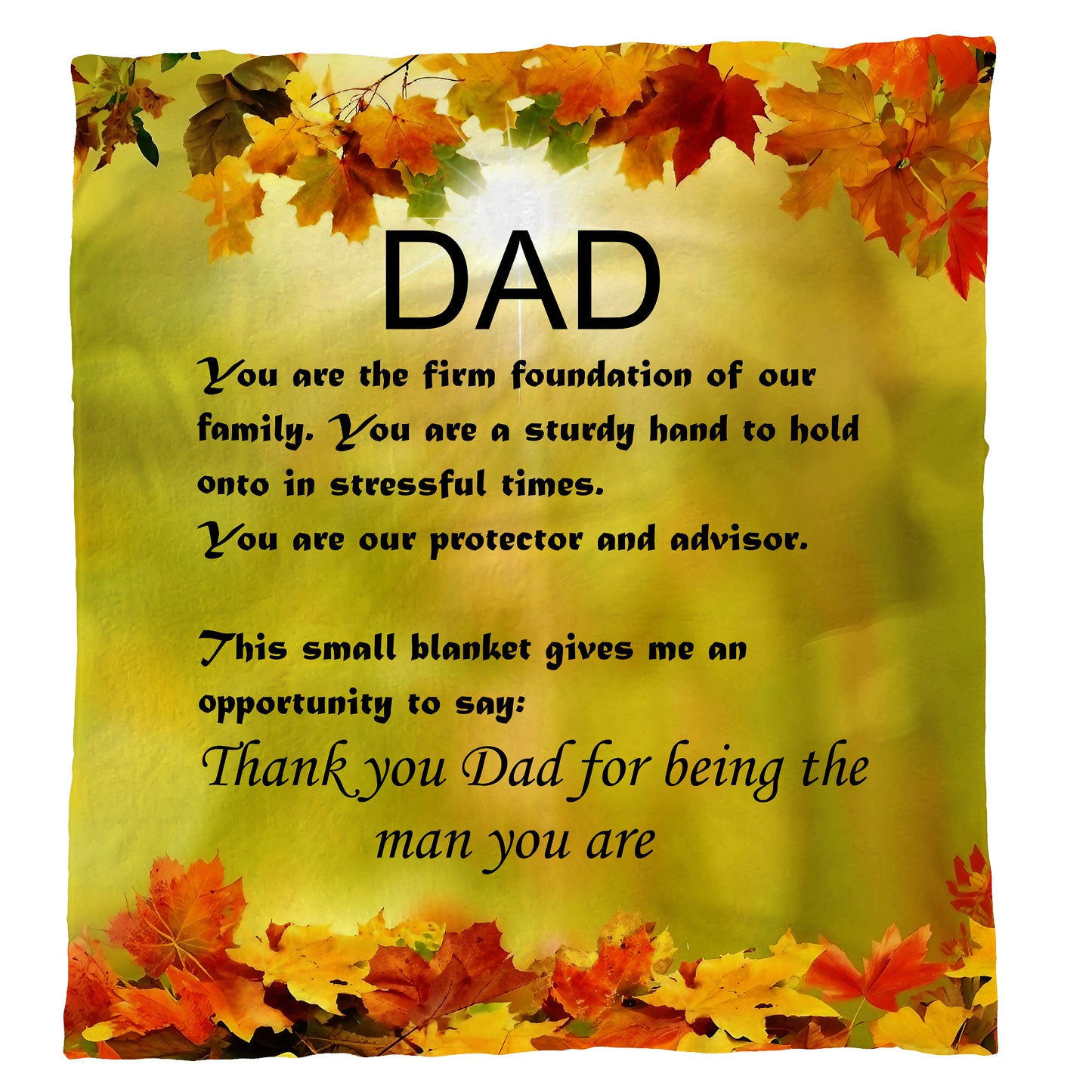 Dad Light Weight Fleece Blanket