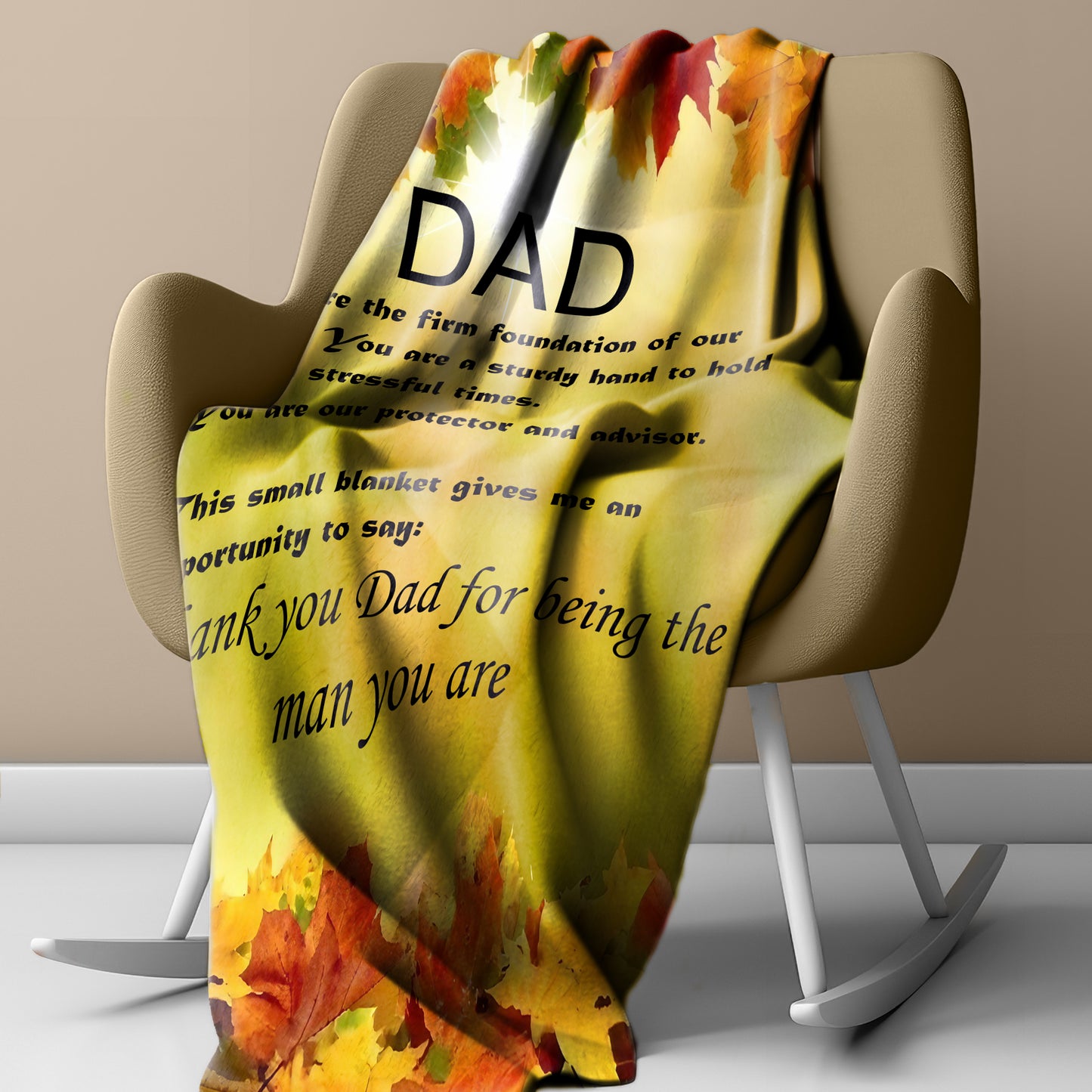 Dad Light Weight Fleece Blanket
