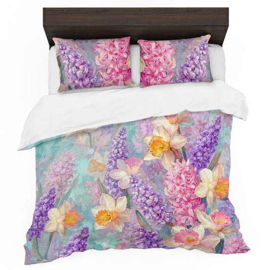 Cloud-Kissed Bouquet Duvet Cover Set