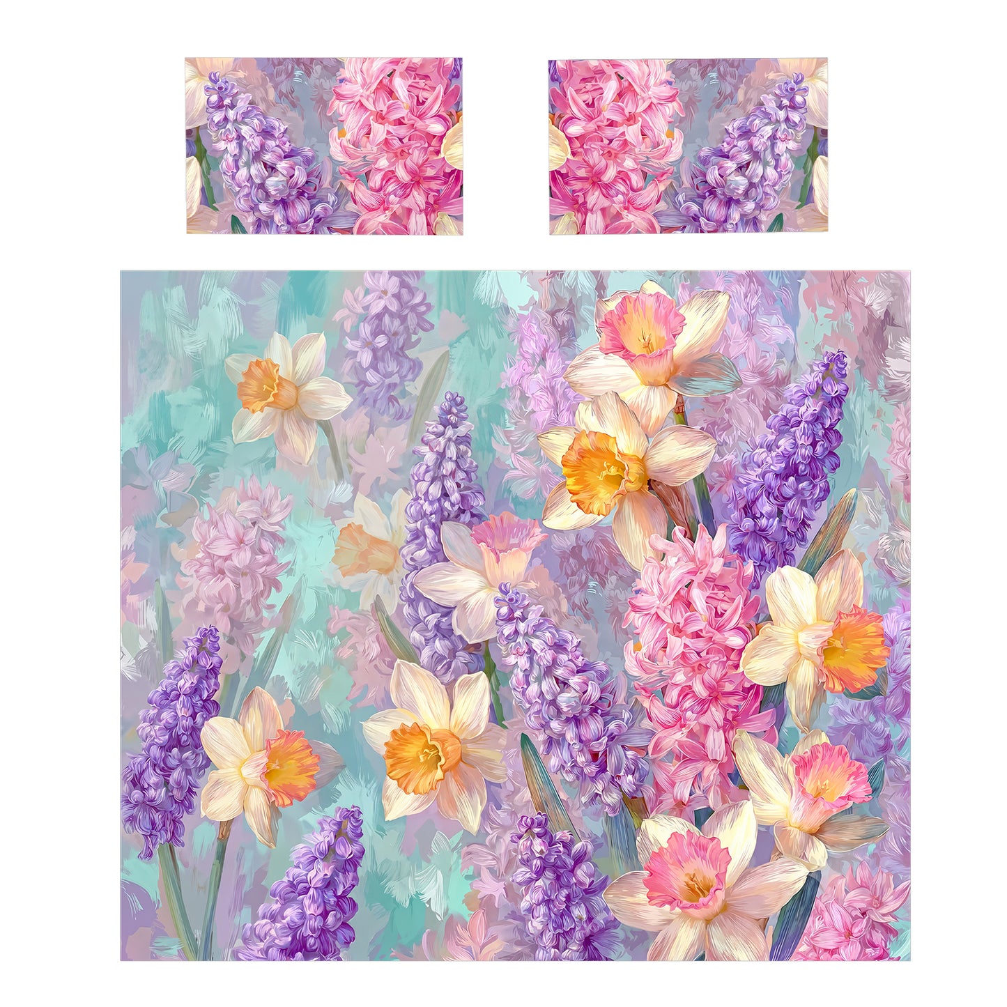 Cloud-Kissed Bouquet Duvet Cover Set