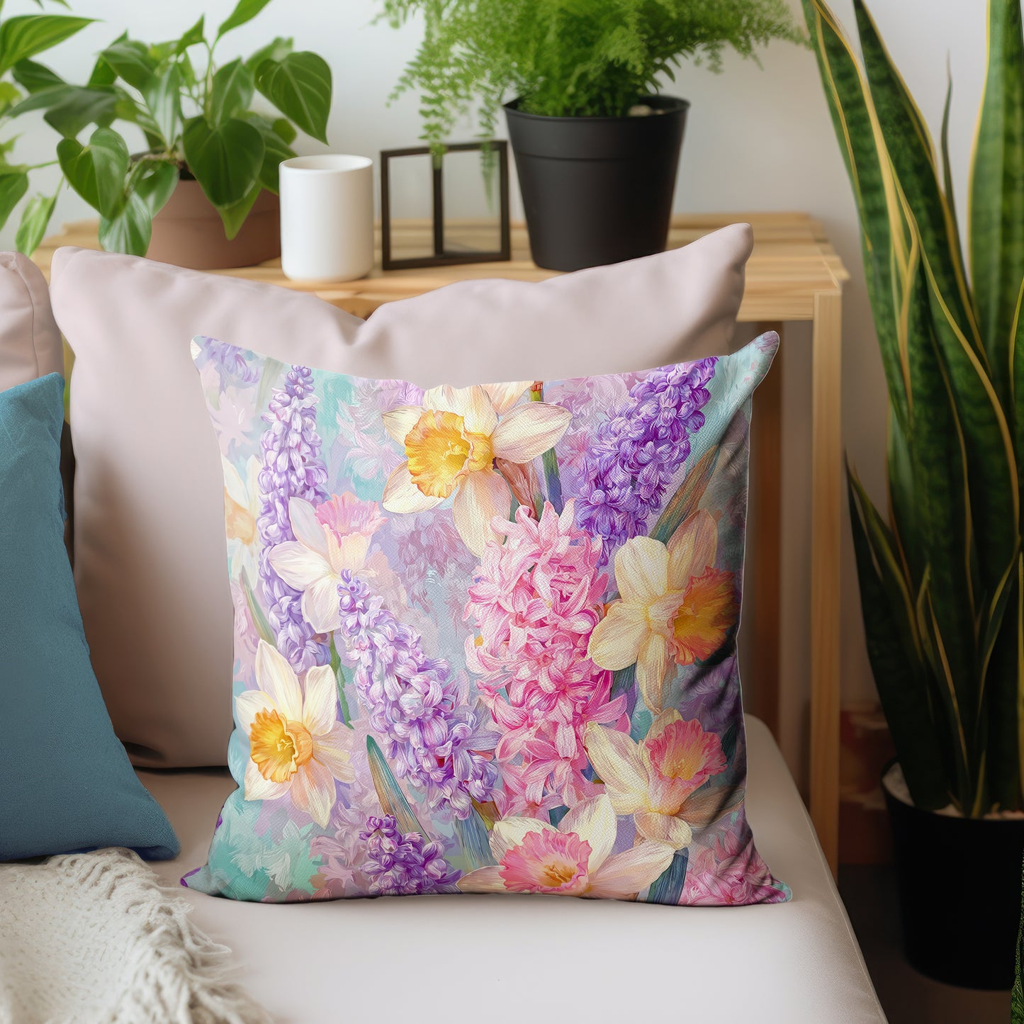 Daffodils in Pastel Mist Luxury Scatter