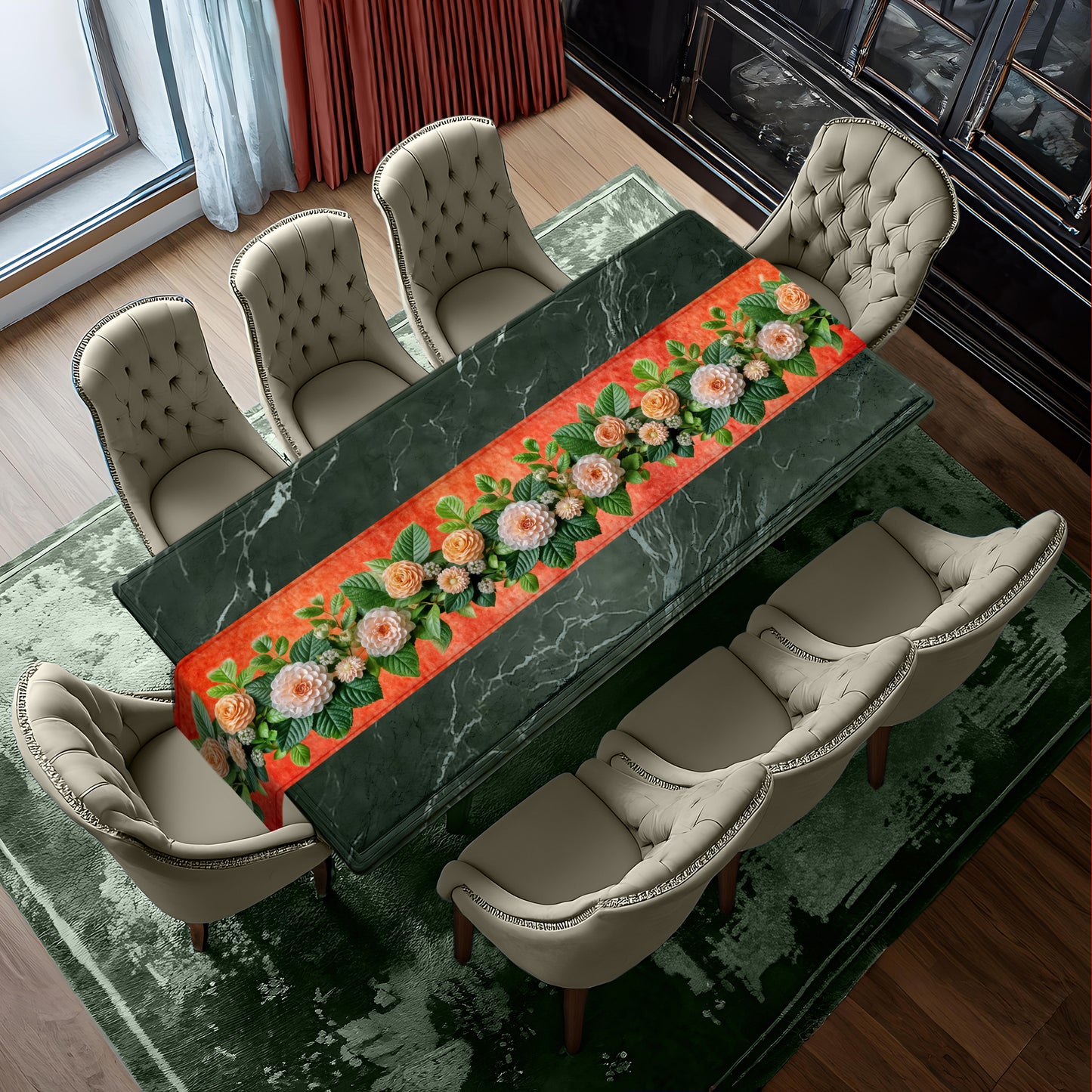 Dahlia Exibition Table Runner