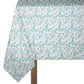 Dainty White Flower on Mint Green 3m Rectangle Tablecloth