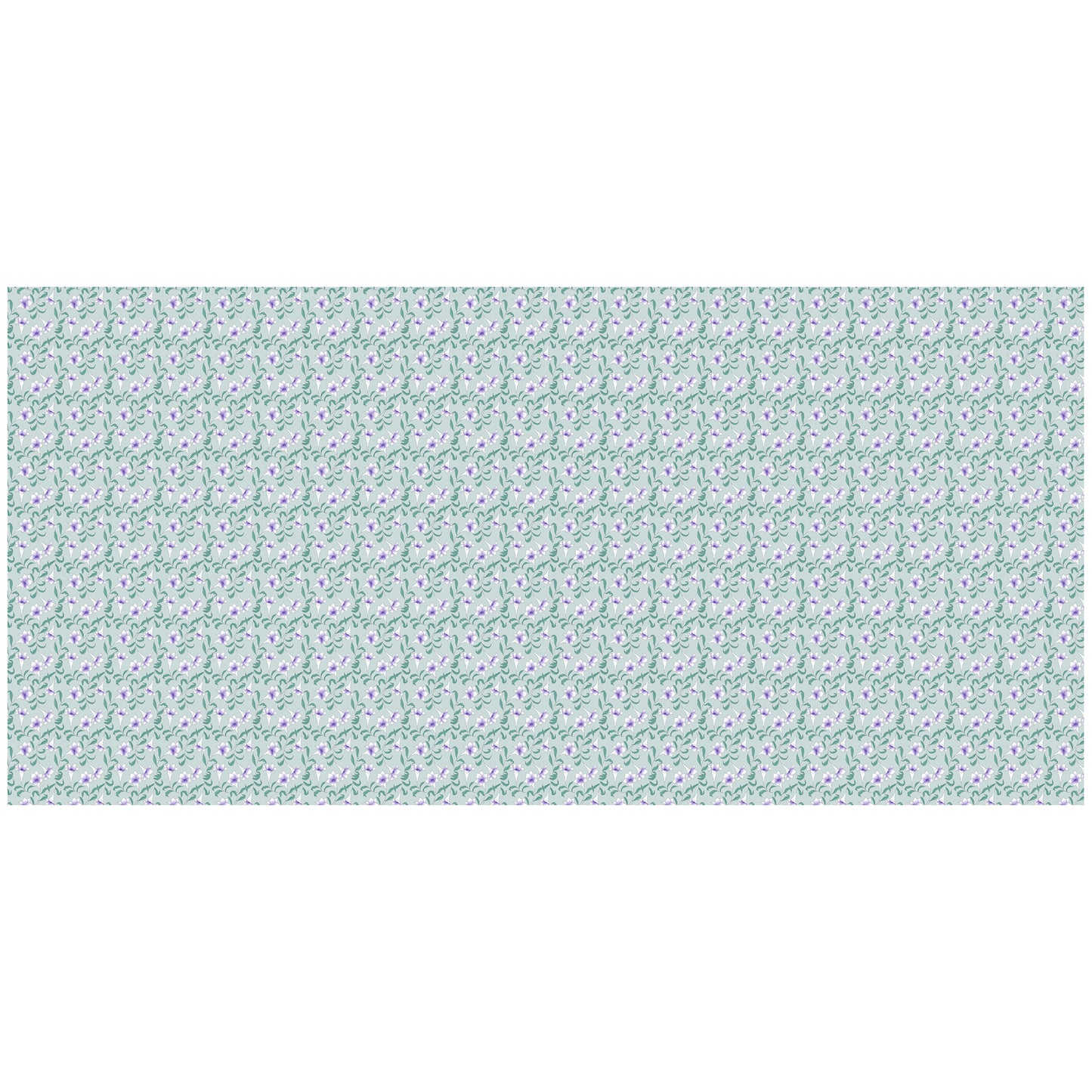 Dainty White Flower on Mint Green 3m Rectangle Tablecloth