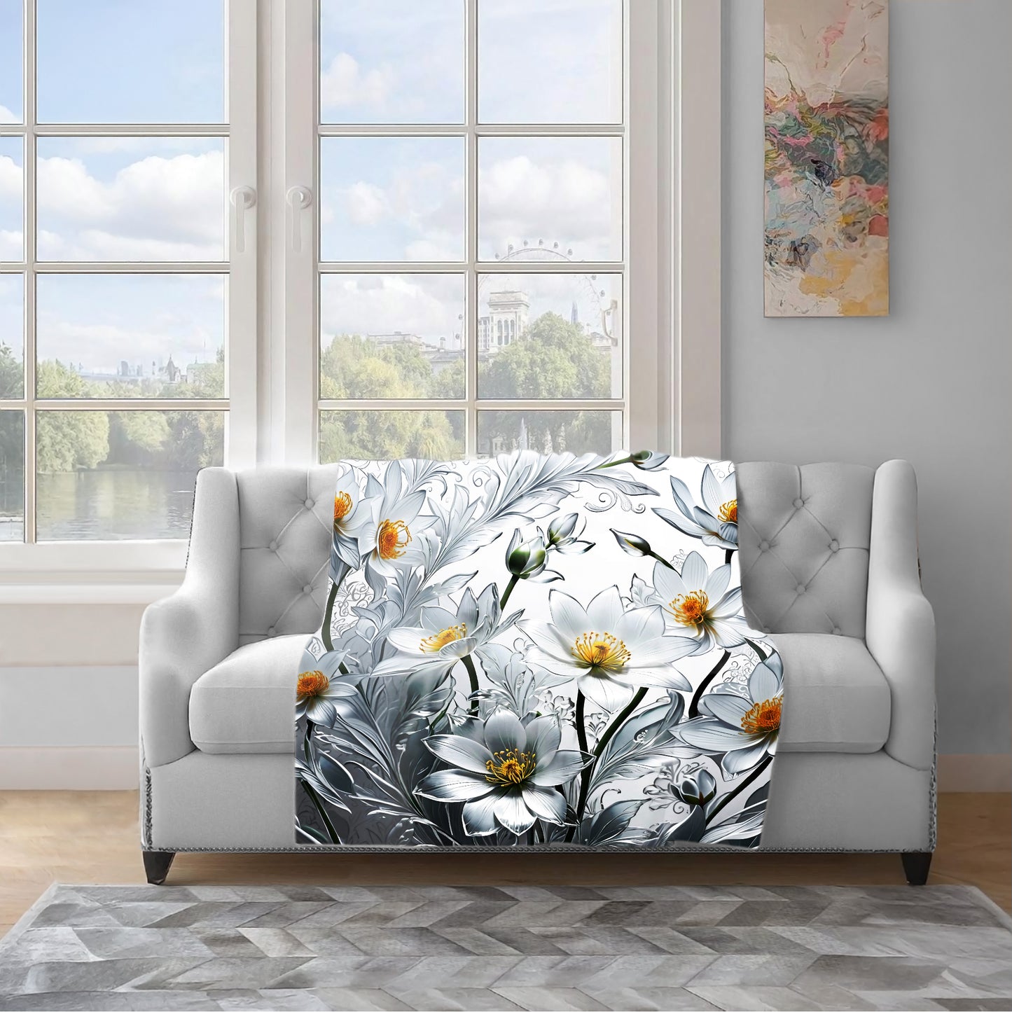 Daisey Lullaby Bloom Light Weight Fleece Blanket