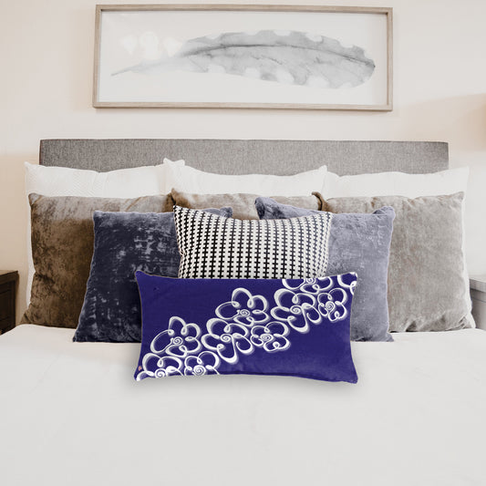 Daisies Bold on Navy By Fifo Oblong Luxury Scatter