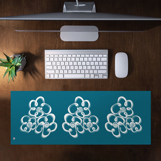 Daisies Bold on Teal By Fifo Large Desk Pad