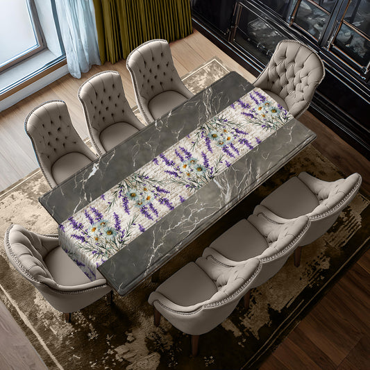 Daisies & Lavender Table Runner by Mark van Vuuren