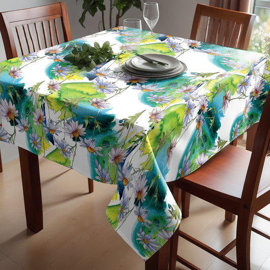 Daisies in the Wind Square Tablecloth
