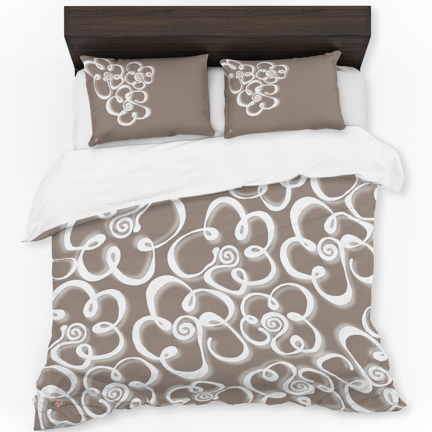 Daisies on Mocha Duvet Cover Set By Fifo
