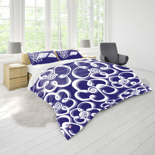 Daisies on Navy Duvet Cover Set By Fifo