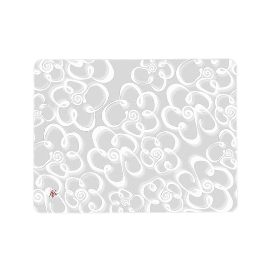 Daisies on Pale Grey Mouse Pad By Fifo