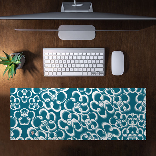 Daisies on Teal By Fifo Large Desk Pad