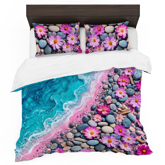 Daisy Pebble Beach Duvet Cover Set