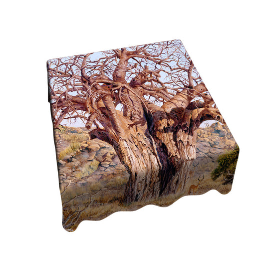 The Giant Baobab Square Tablecloth By Delene Lambert