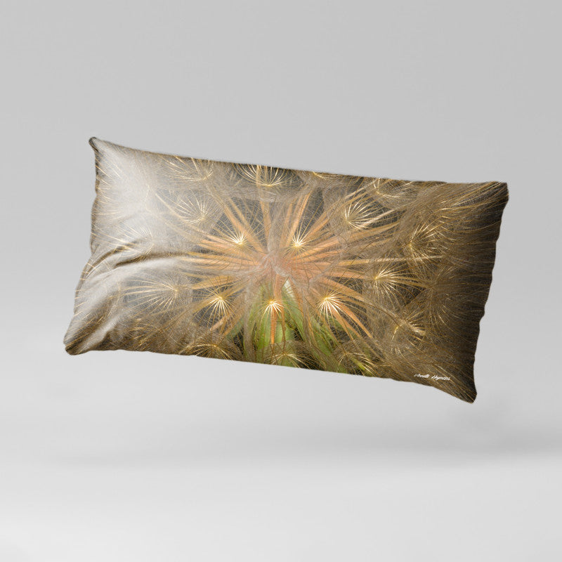 Dandelion Close Up Oblong Luxury Scatter by Annette Heymans
