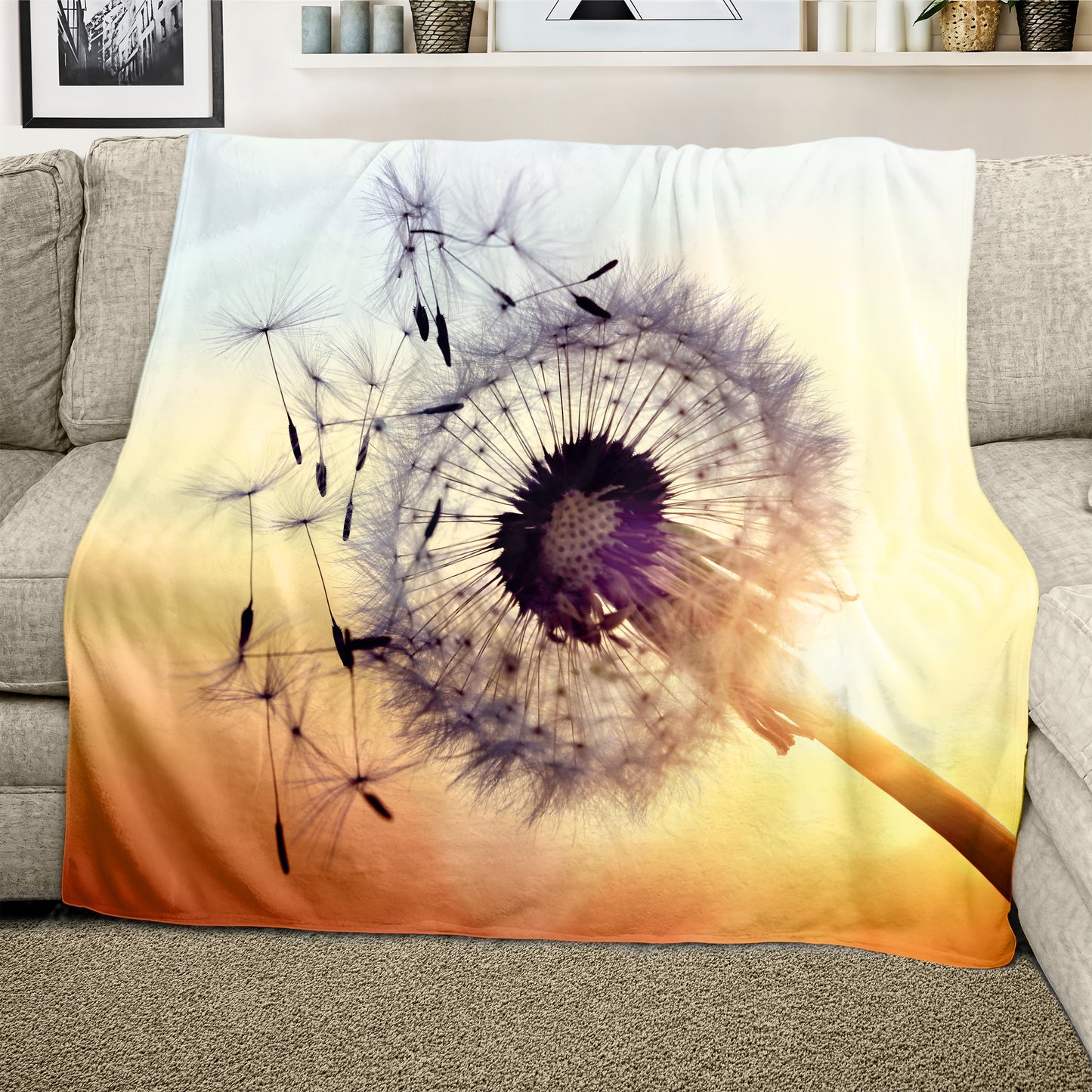 Dandelion Light Weight Fleece Blanket