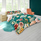 Dark Aqua Flowers Mix Duvet Cover Set by Mark van Vuuren