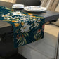 Dark Aqua Flowers Table Runner by Mark van Vuuren
