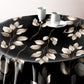 Dark Brown Leaves On Black Round Tablecloth by Mark van Vuuren