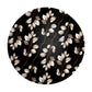 Dark Brown Leaves On Black Round Tablecloth by Mark van Vuuren
