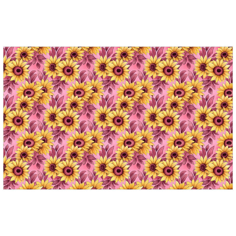 Dark Pink Sunflowers Rectangle Tablecloth