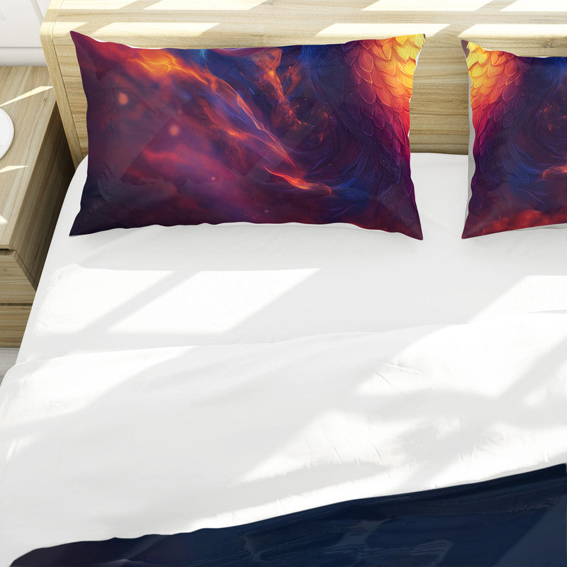 Dark Purple Dragon Duvet Cover Set by Wikus Schalkwyk