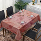 Dark Peach Zigzag Pattern Rectangle Tablecloth