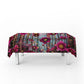 Dark Purple Blooming Daisey Rectangle Tablecloth