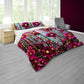 Dark Purple Blooming Daisy Duvet Cover Set