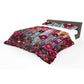 Dark Purple Blooming Daisy Duvet Cover Set