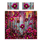 Dark Purple Blooming Daisy Duvet Cover Set