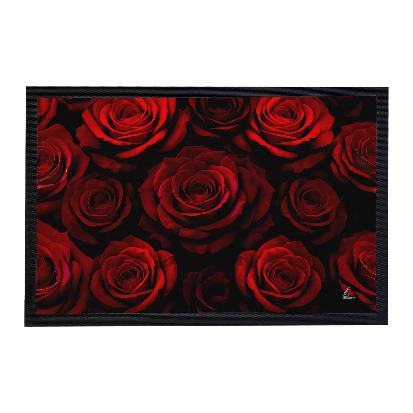 Dark Rose Garden Door Mat by Nathan Pieterse