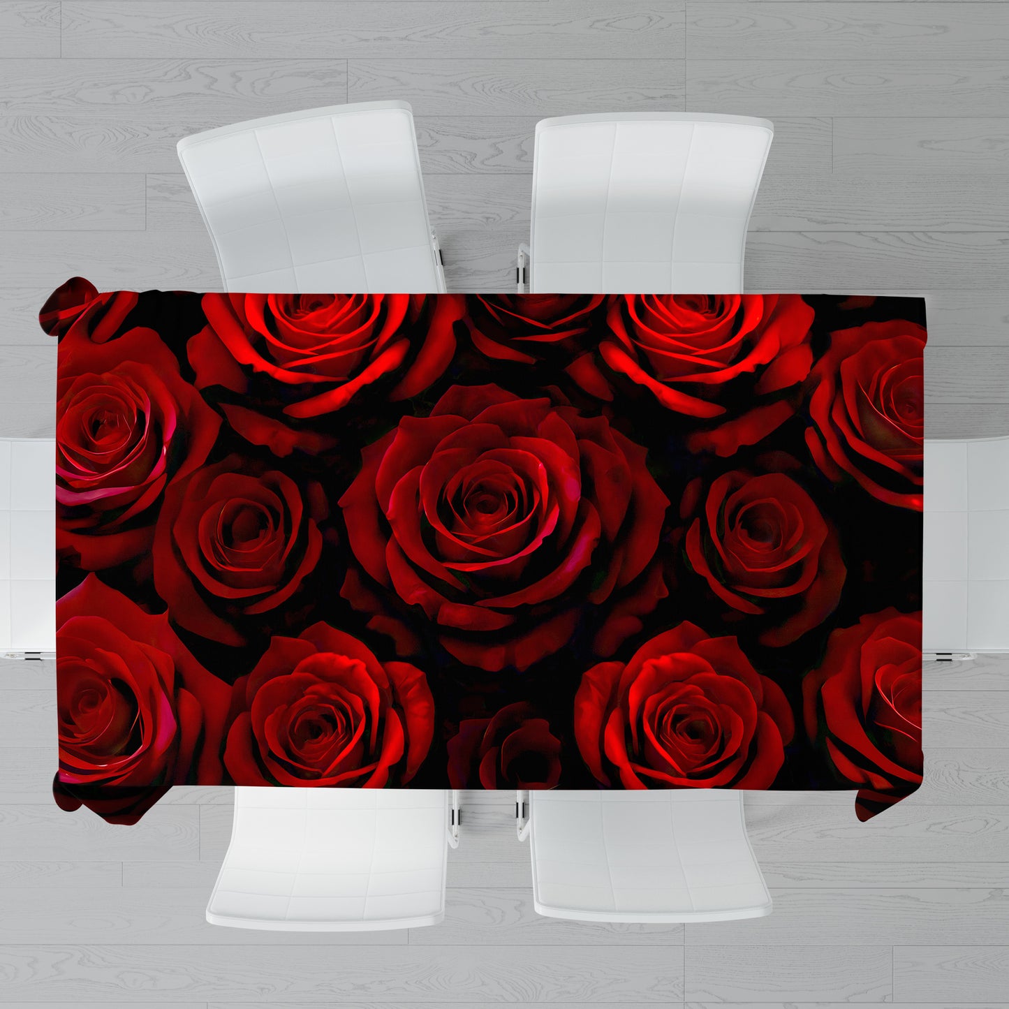 Dark Rose Garden Rectangle Tablecloth by Nathan Pieterse