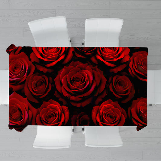 Dark Rose Garden Rectangle Tablecloth by Nathan Pieterse