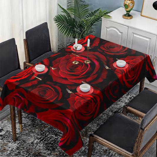 Dark Rose Garden Rectangle Tablecloth by Nathan Pieterse