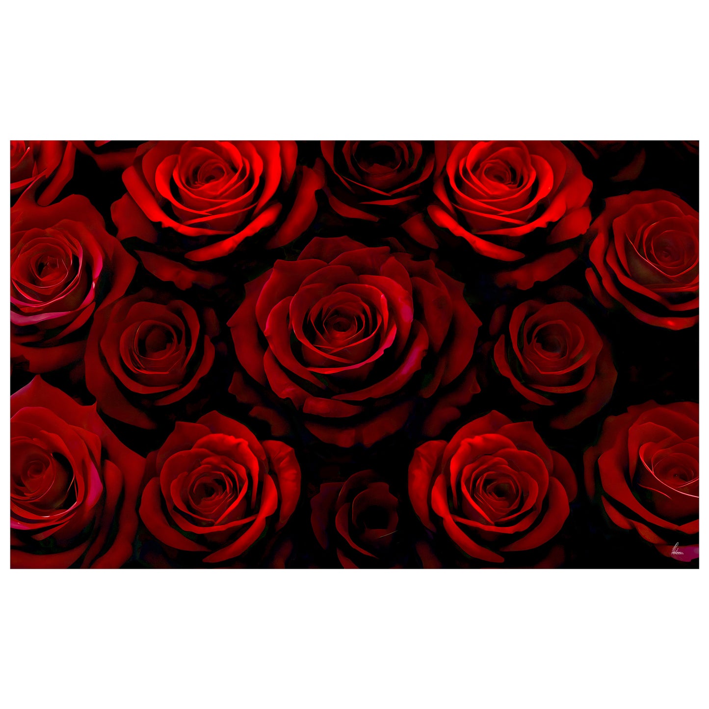 Dark Rose Garden Rectangle Tablecloth by Nathan Pieterse