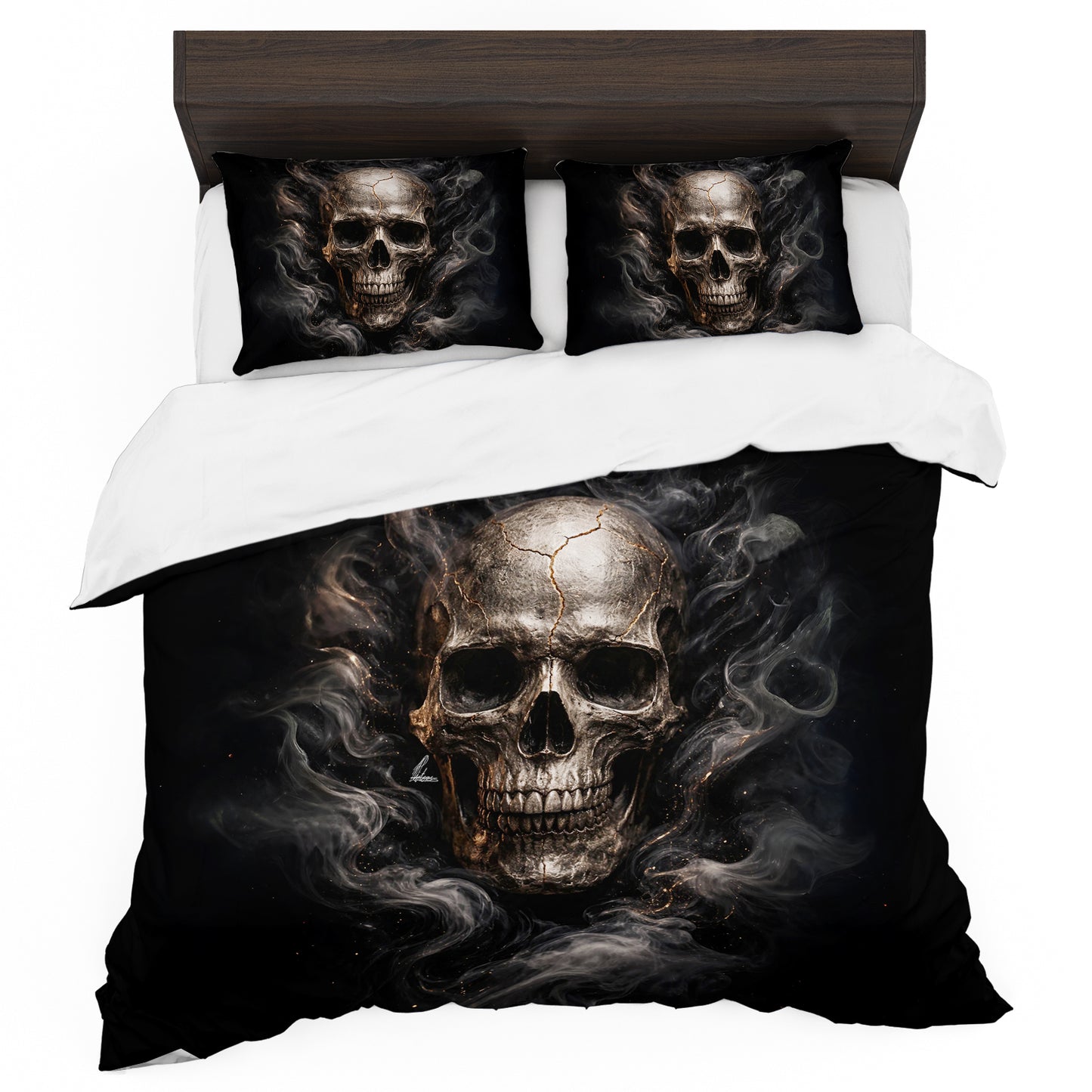 Dark Skull Duvet Cover Set by Nathan Pieterse
