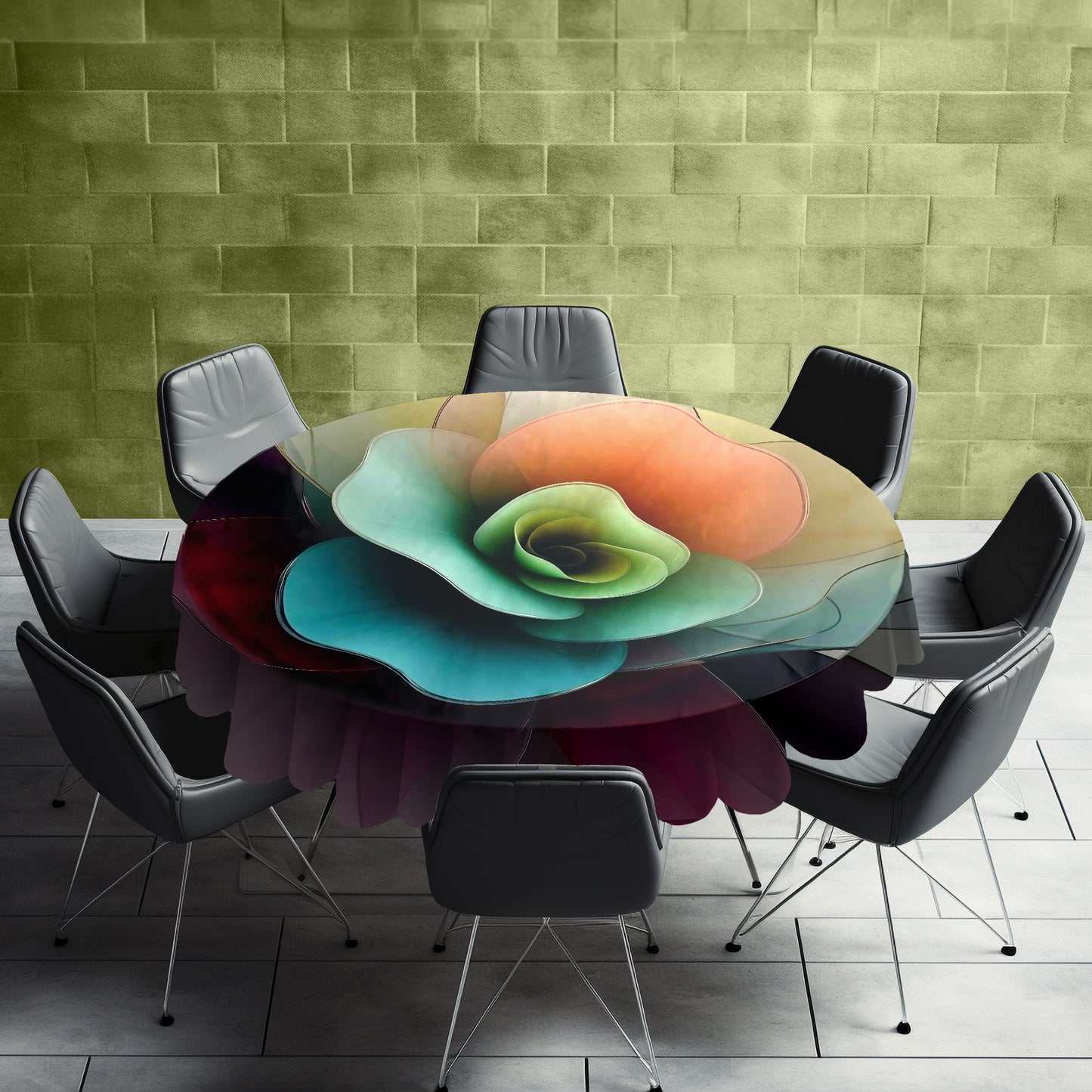 Darker Shades Round Tableclolth