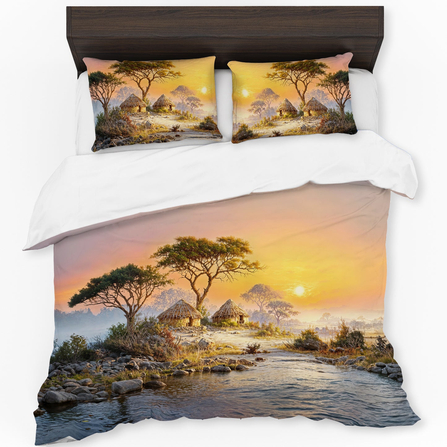 Dawn In The Savanna Duvet Cover Set