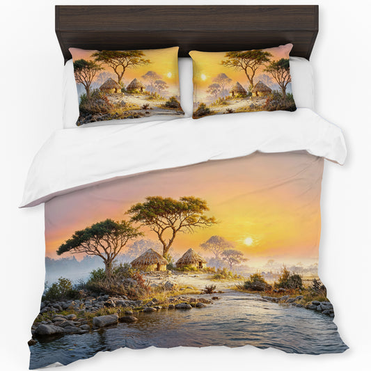 Dawn In The Savanna Duvet Cover Set