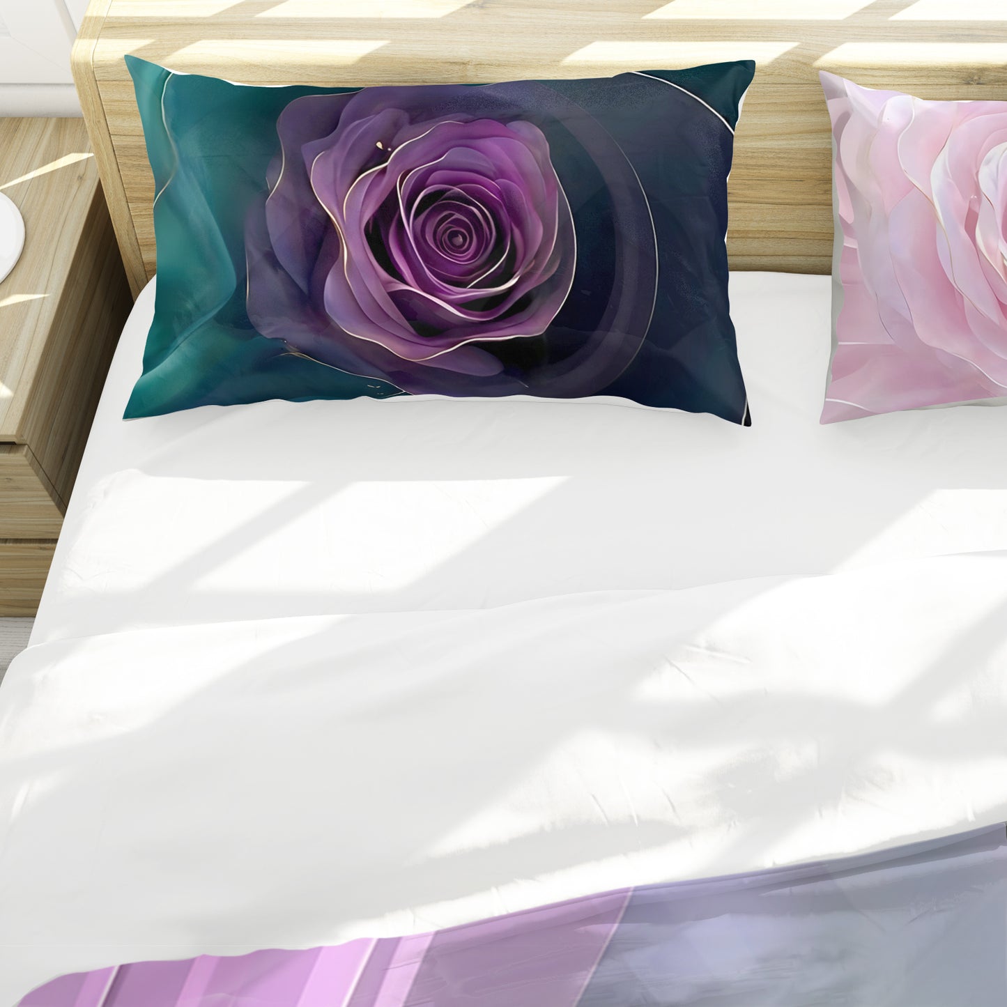 Dawn and Dusk Roses Duvet Cover Set