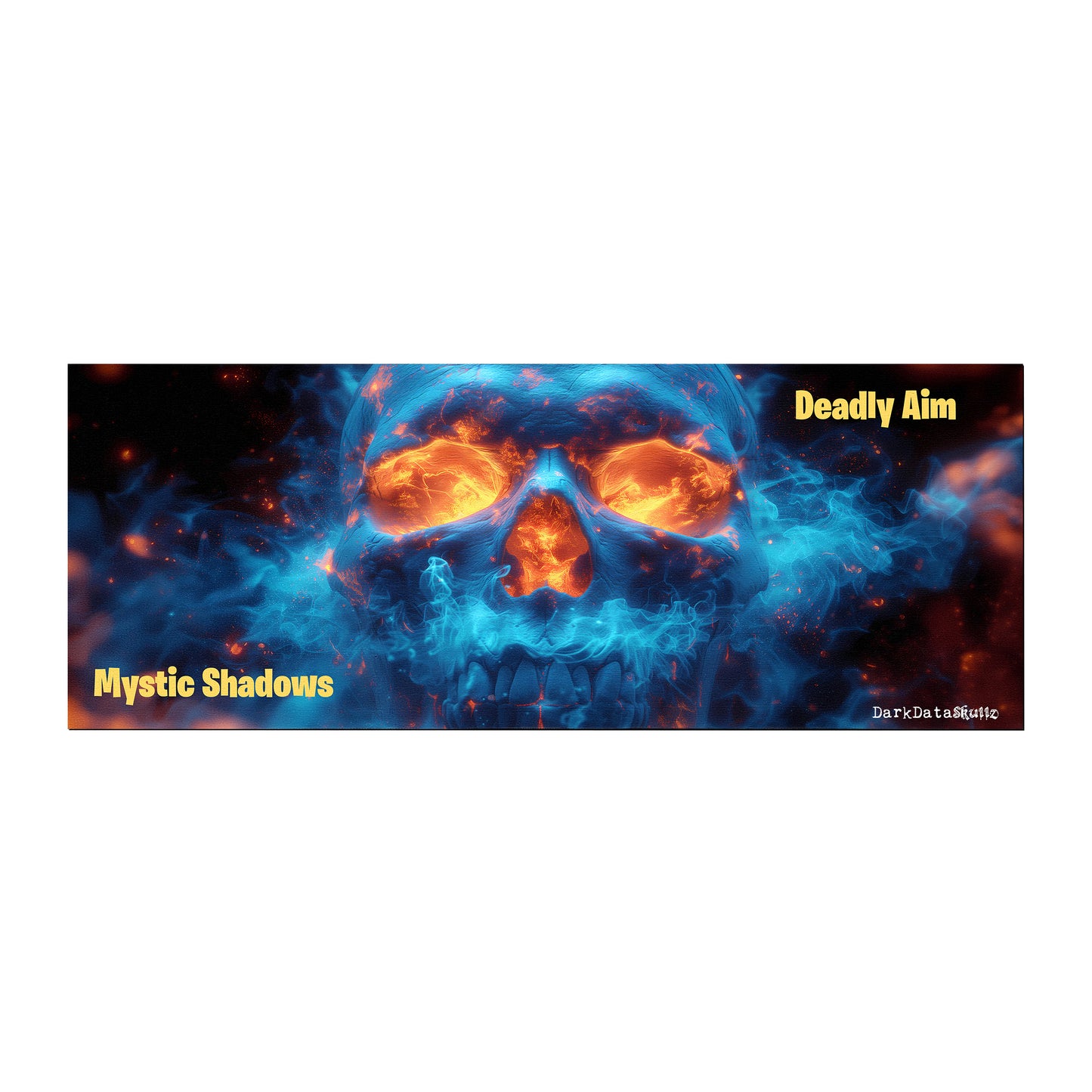 Deadly Aim Shadow Skull by Wikus Schalkwyk Large Desk Pad