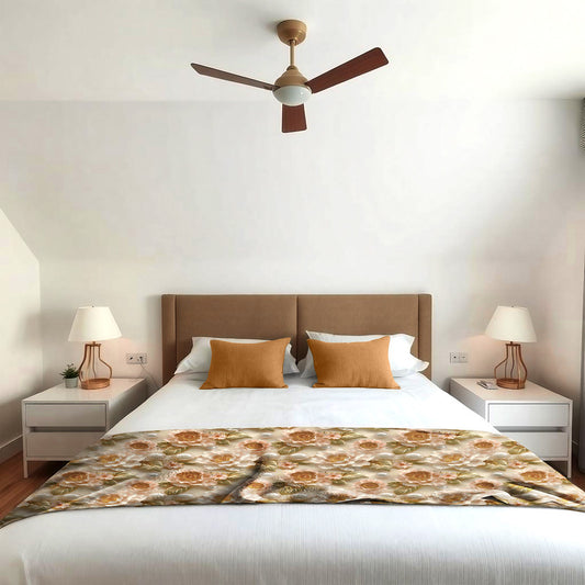 Deep Cream Light Bed Throw