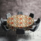 Deep Cream Peony Round Tablecloth