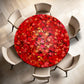 Deep Autumn Leaves Round Tablecloth
