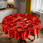 Deep Autumn Leaves Round Tablecloth