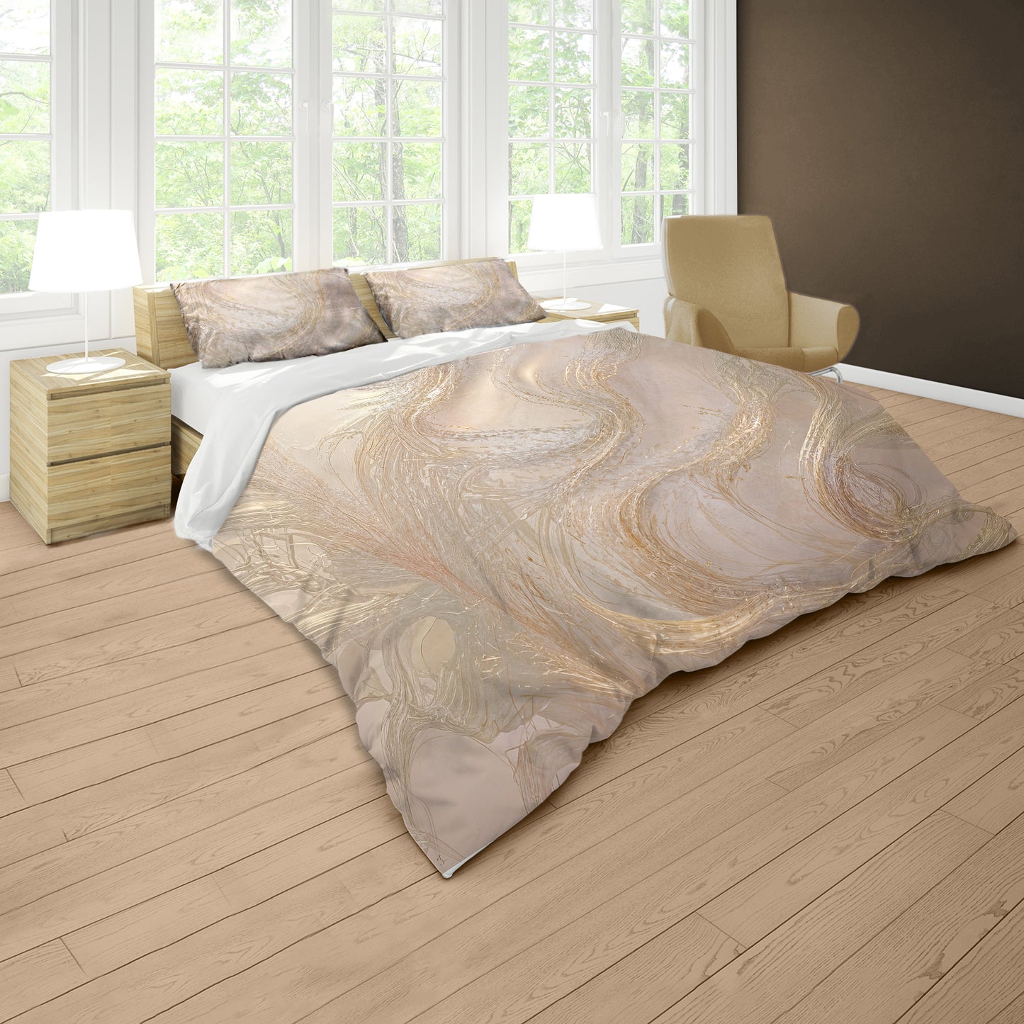 Deep Beige Duvet Cover Set
