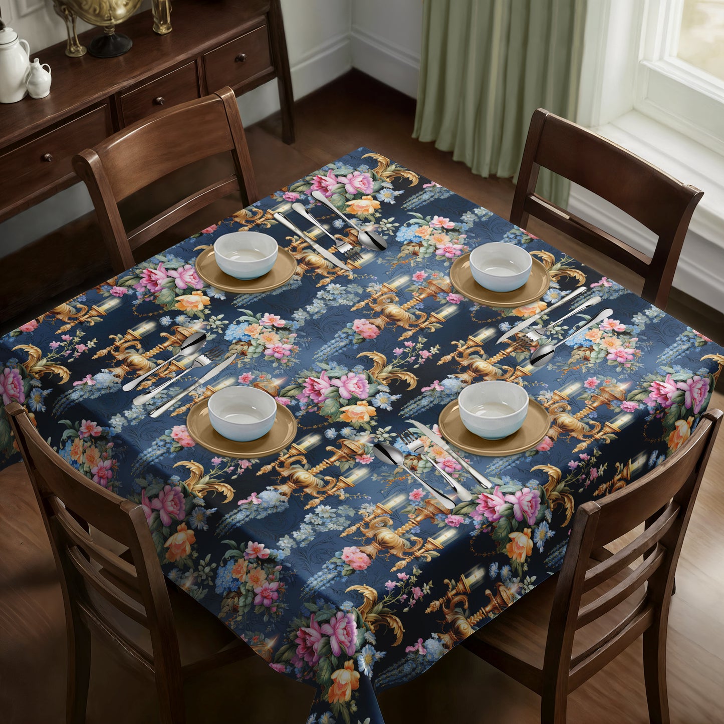 Deep Blue Sea Square Tablecloth